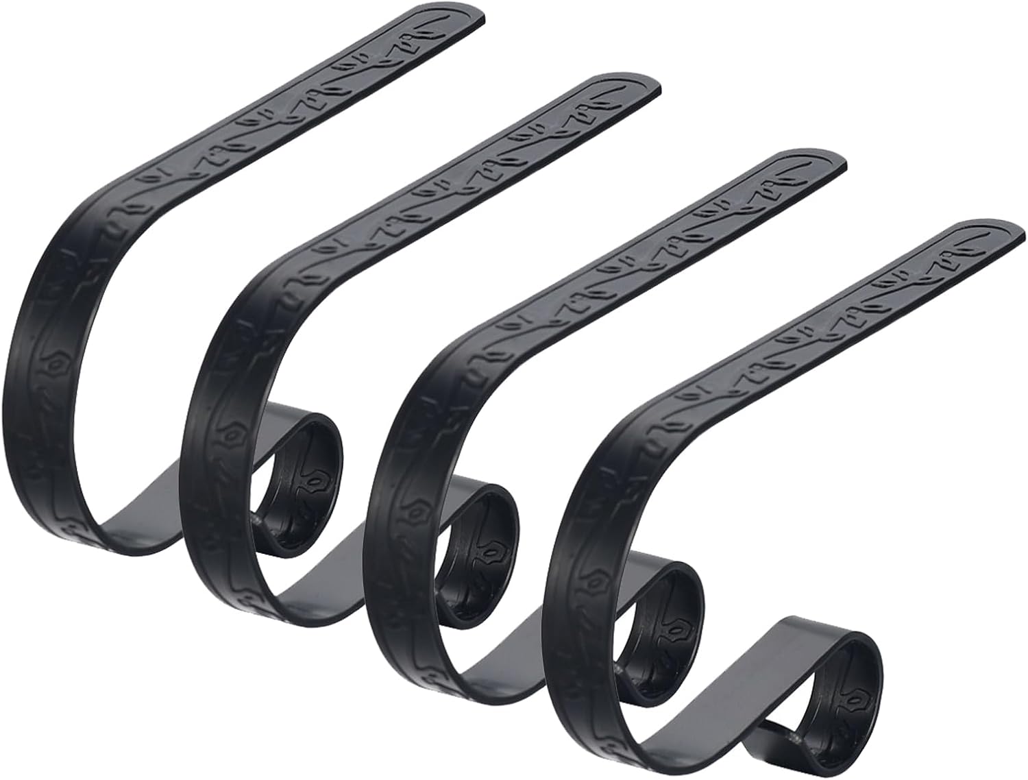Set of 4 Adjustable Cast Iron Mantel Hook Hangers for Fireplace