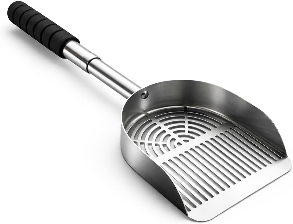 Adjustable Steel Ash Sifter Shovel for Fireplace Cleaning
