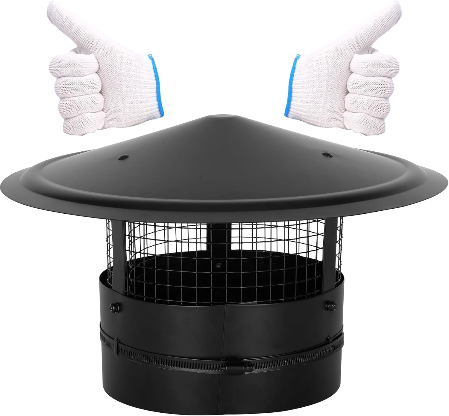 8 Inch Adjustable Stainless Steel Chimney Cap with Mesh Screen