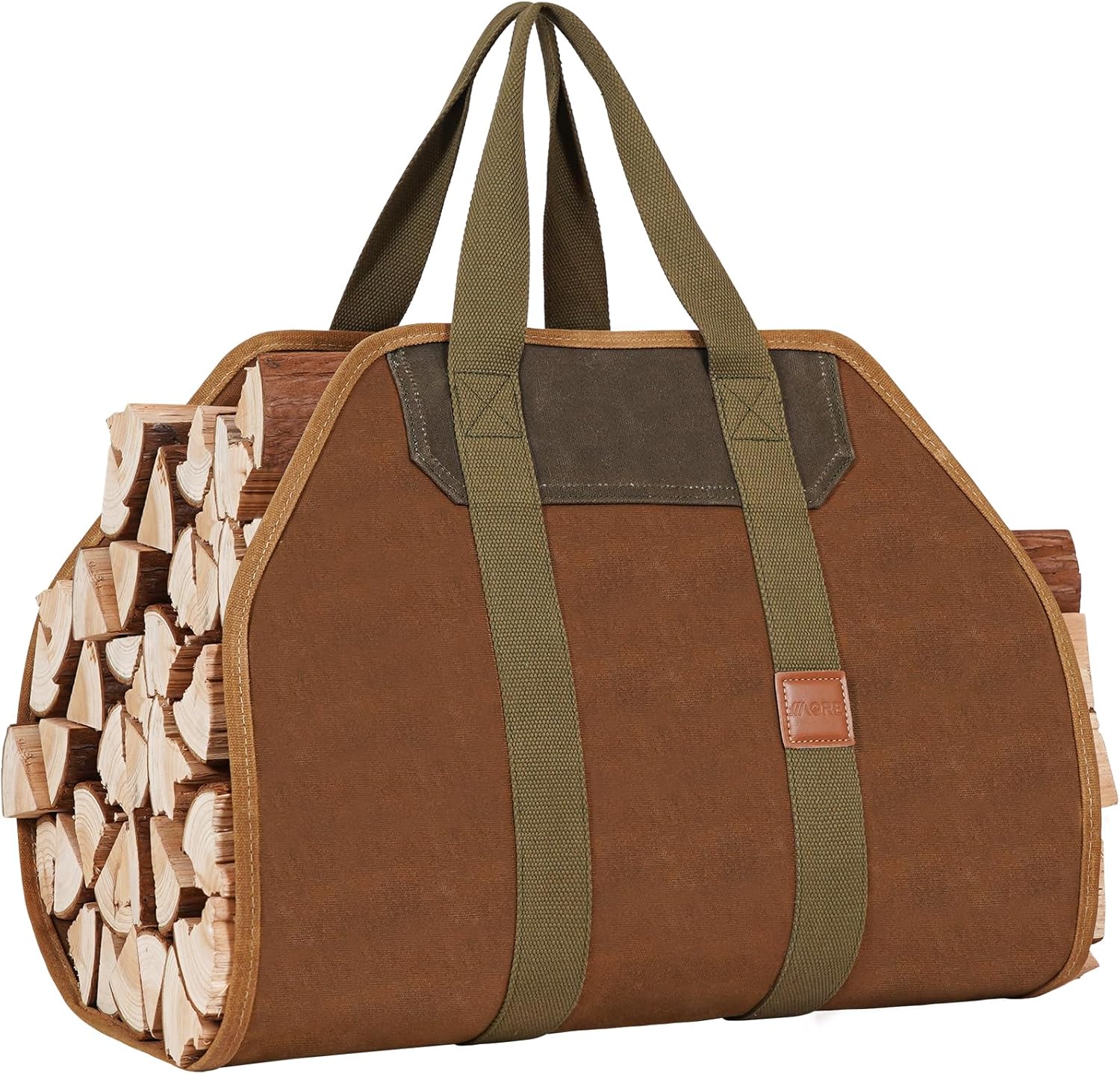 Canvas Firewood Carrier Tote Bag, Water Resistant, 40"x19"
