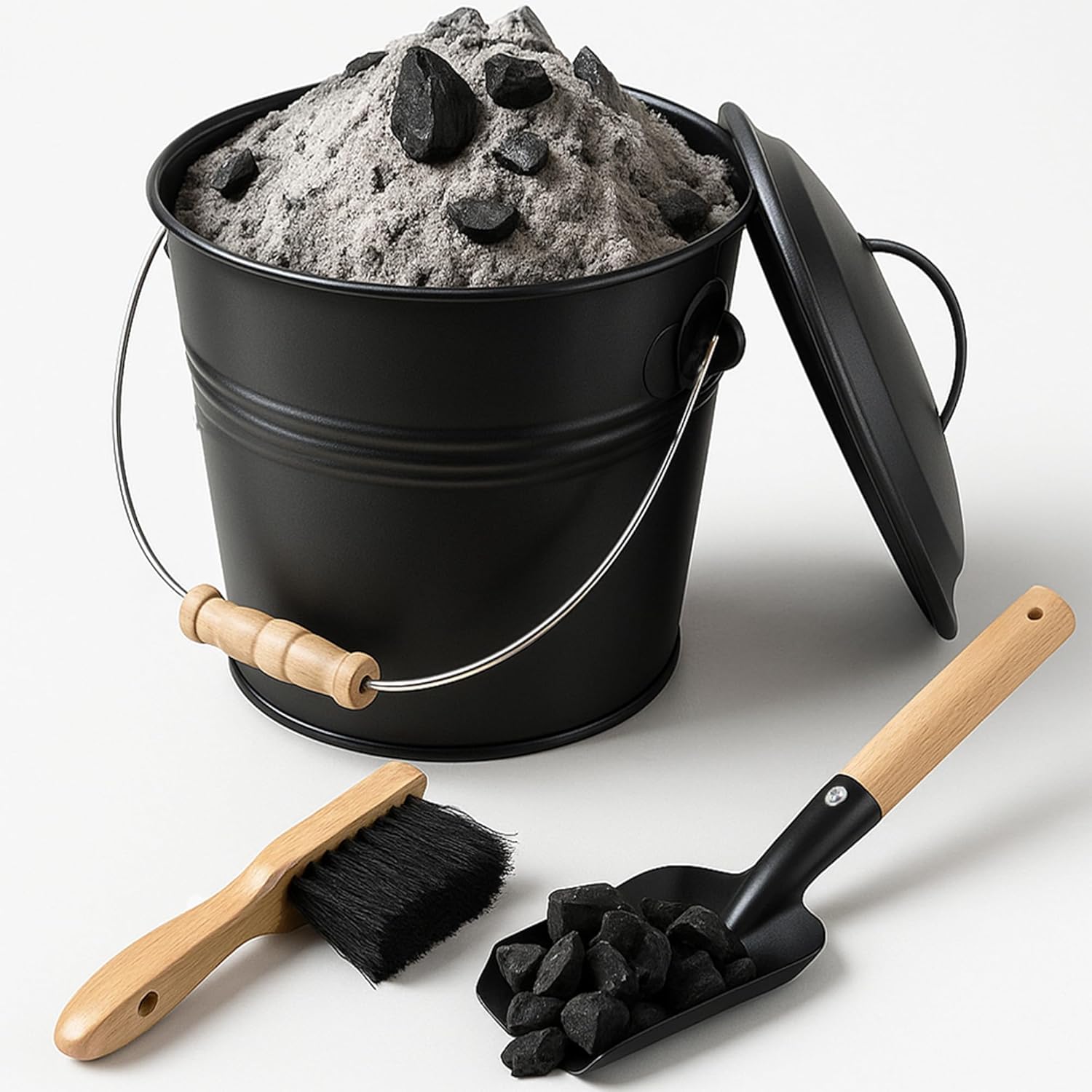Mini Ash Bucket Kit with Shovel and Brush