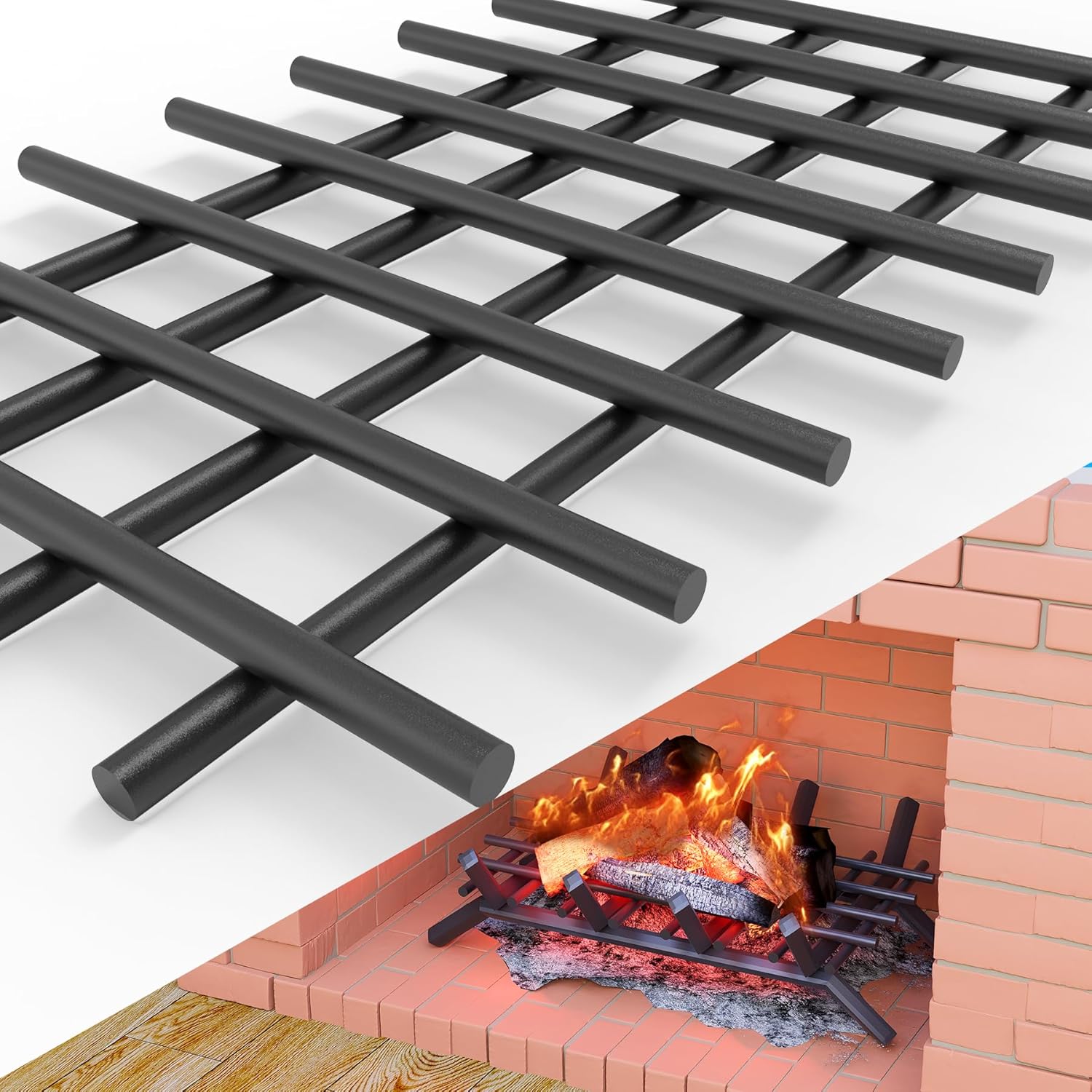 16" x 10" Heavy Duty Fireplace Grate Ember Retainer Mesh