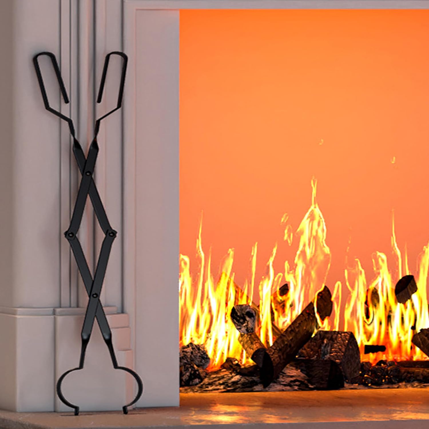 Arc Design Fireplace Tools, 26'' Firewood Tongs