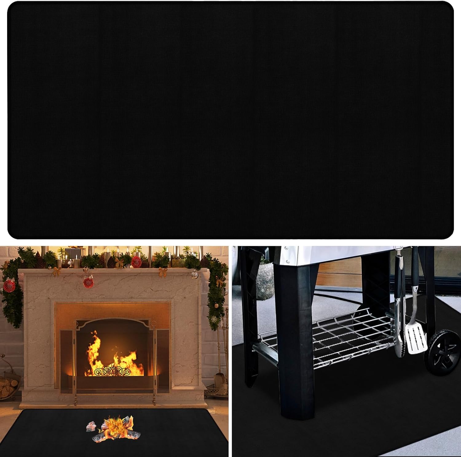 Fireproof Hearth Mat for Fireplaces 32x60 Inch