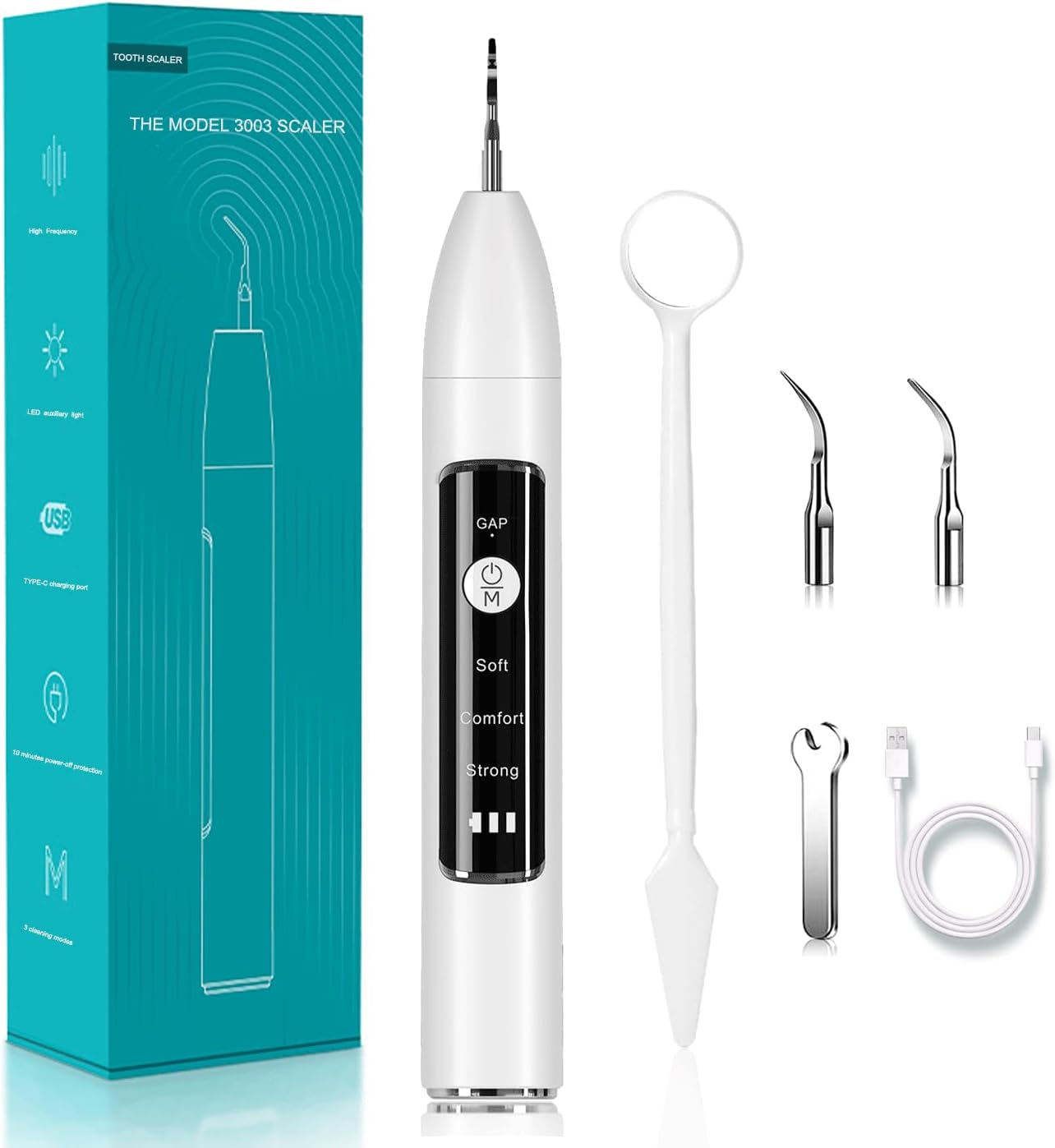Rechargeable High-Frequency Dental Scaler & Plaque Remover for Adults