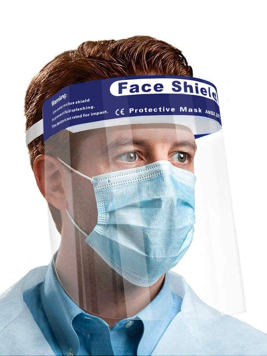 Reusable Anti-Fog Full Face Shield with Padding - 5 Pack