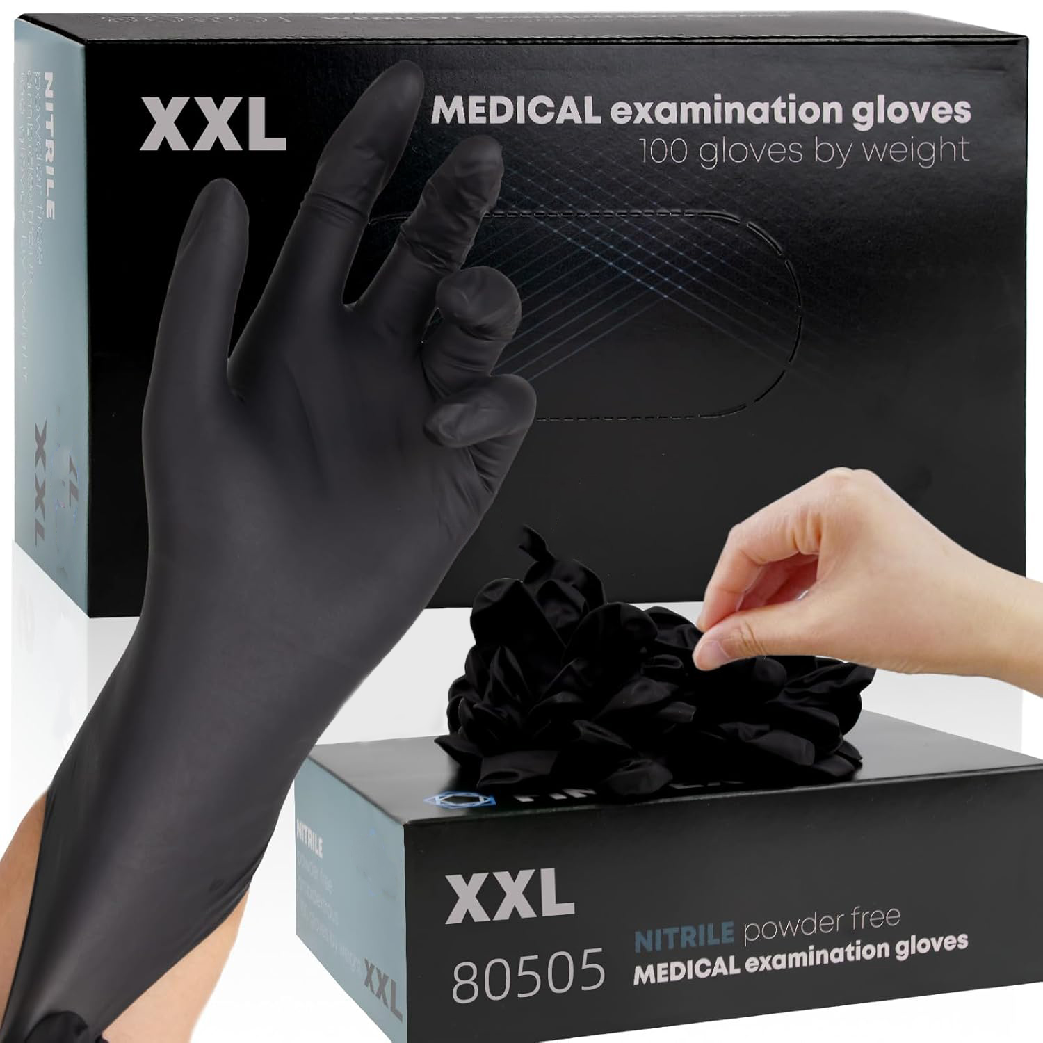 Nitrile Disposable Gloves 5mil Powder-Free Medical Exam Latex-Free