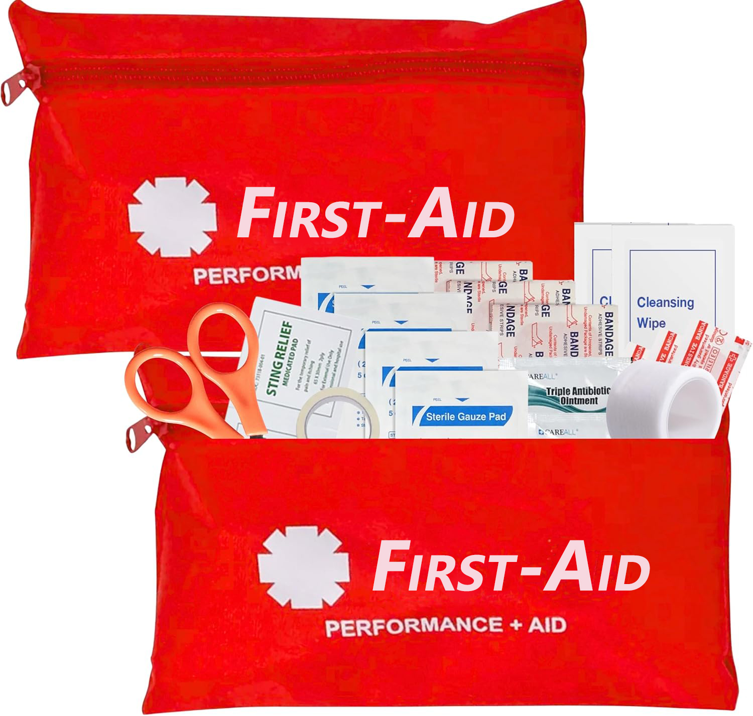 Mini Compact Travel First Aid Kit - 2-Pack Emergency Preparedness Pouch