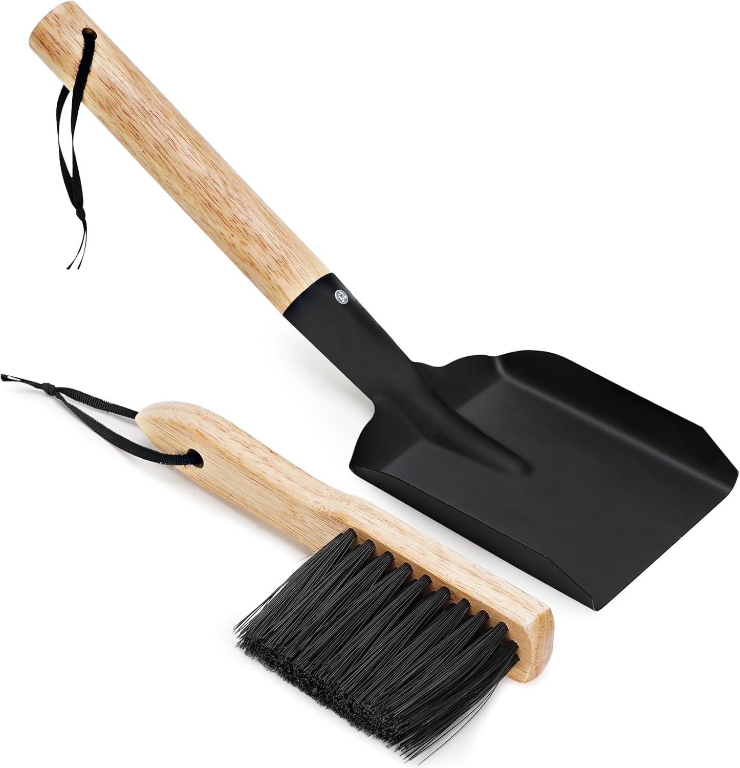 Fireplace Ash Shovel and Hearth Cleaning Brush Set