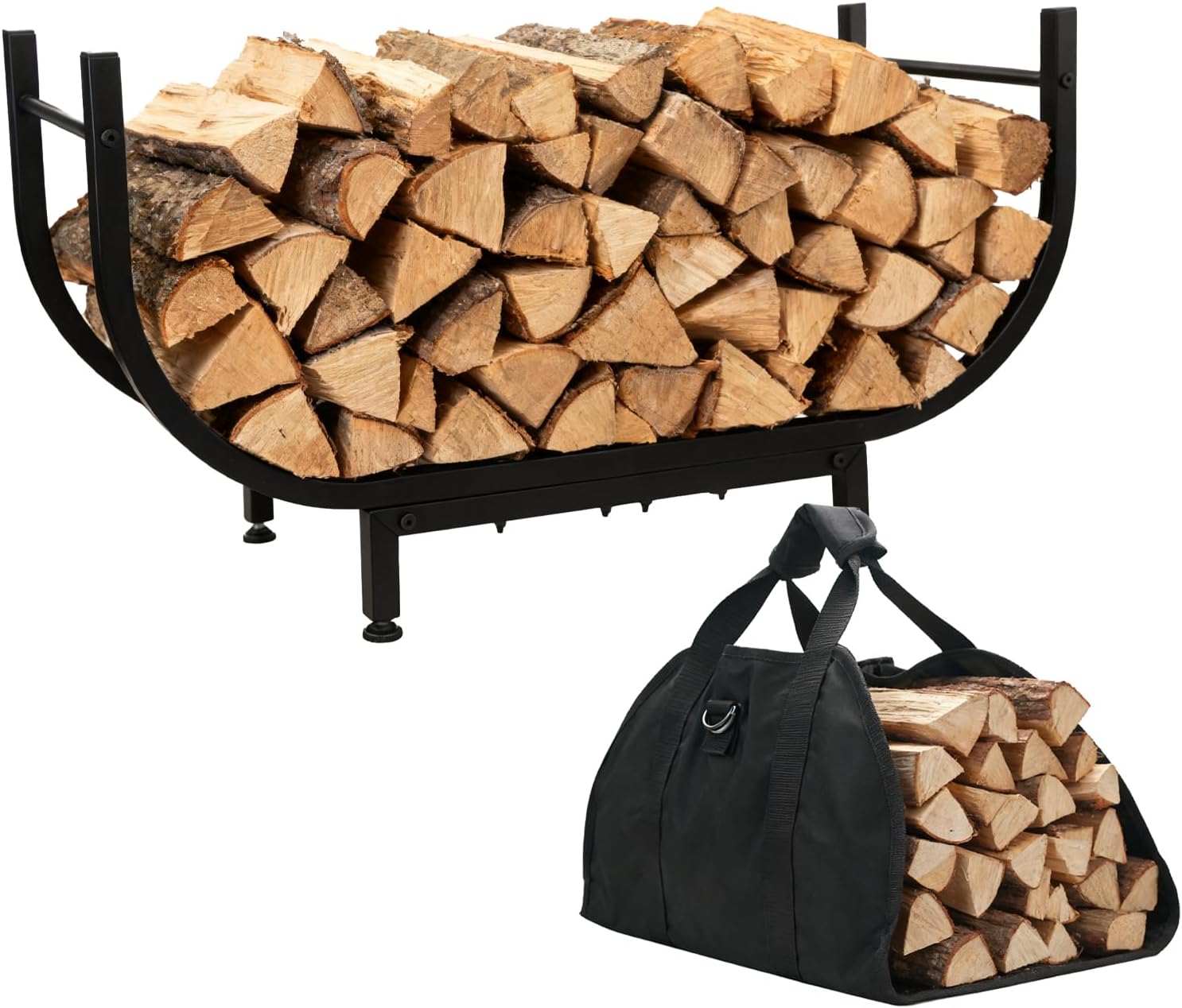 30 inch Firewood Storage Rack with Carrier bag