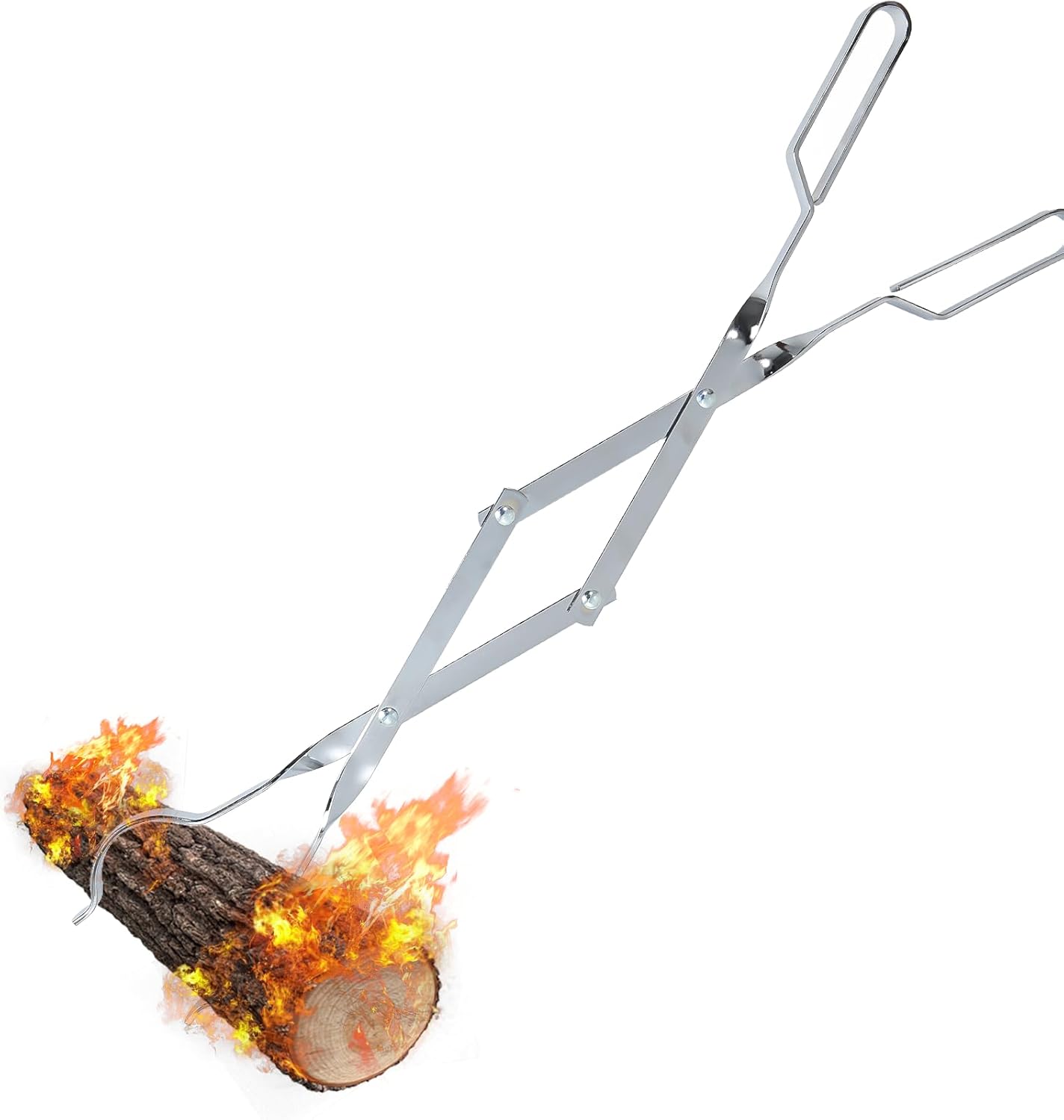 Fire Pit Log Tongs Stainless Steel 26 Inch