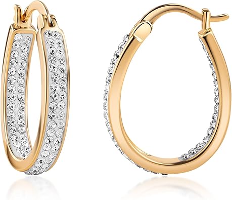 Inside Out Crystal Hoop Earrings