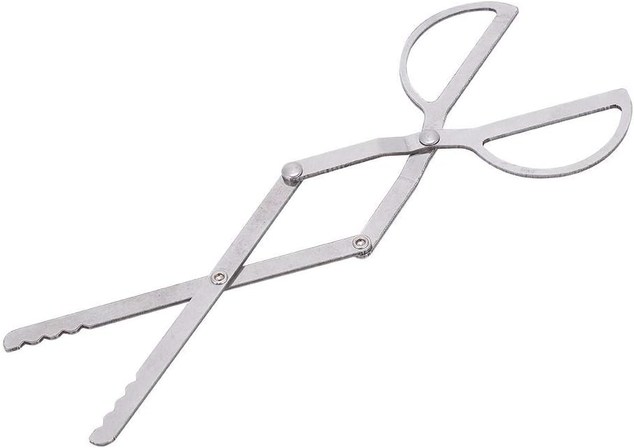 Stainless Steel Folding Fireplace Tongs