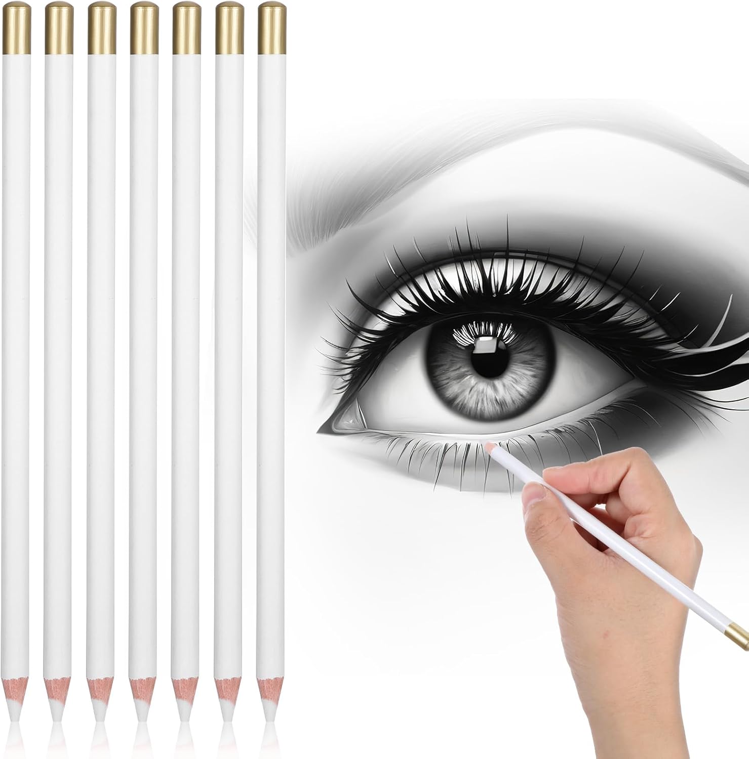 8-piece pen-style drawing eraser set