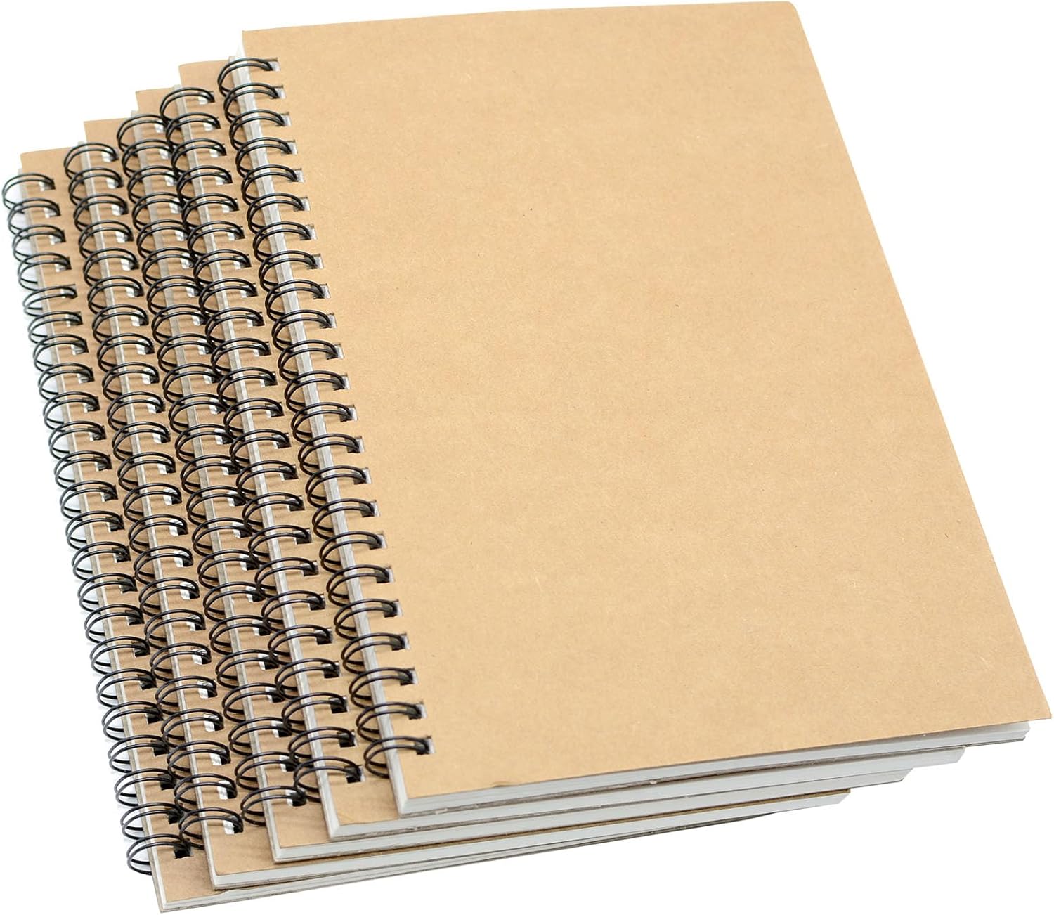A5 Spiral Sketchbook 5 Pack Drawing Pad 120 GSM