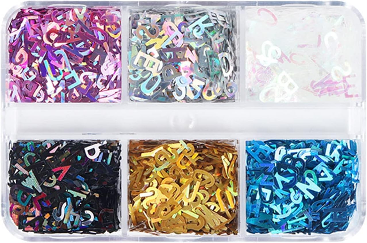 Colorful Alphabet Glitter Sequins Flakes