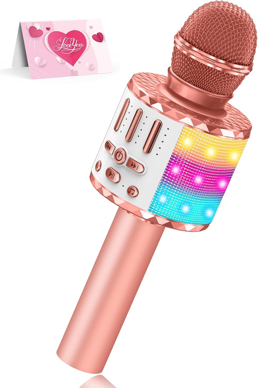 Karaoke Microphone Wireless Bluetooth Mic with Lights