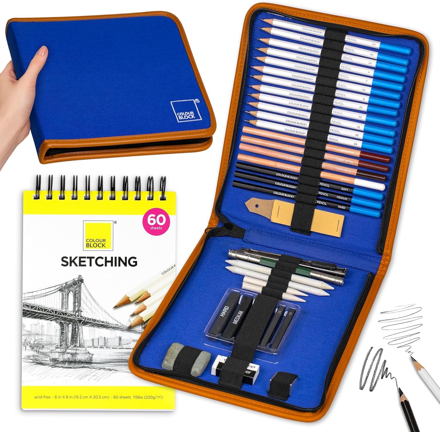 Drawing Travel Art Set 37 Piece Sketch Kit