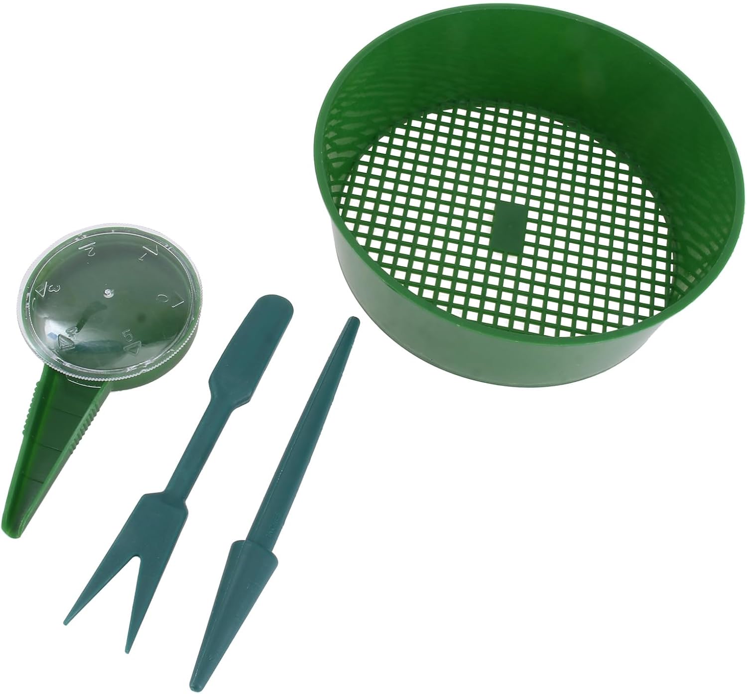 Gardening Seed Sower and Transplanter Tool Set with Dibber