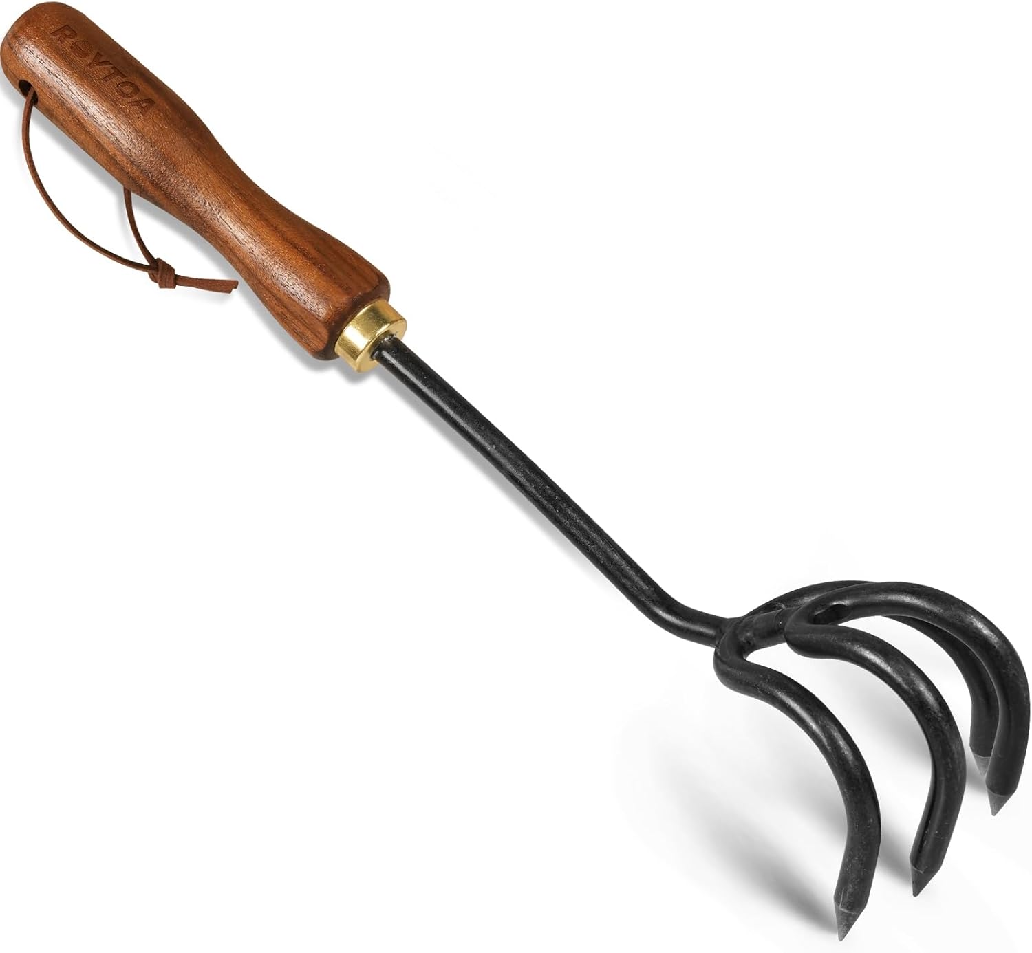 Hand Cultivator Garden Rake with 4 Tines