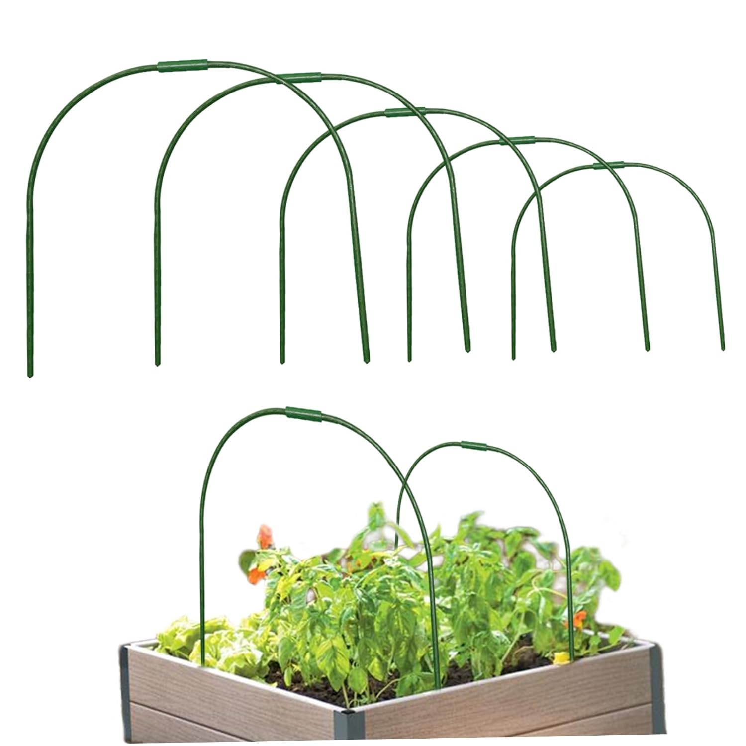 Garden Hoops Greenhouse Netting 6 Pack 18.9 Inch Tunnel Hoops