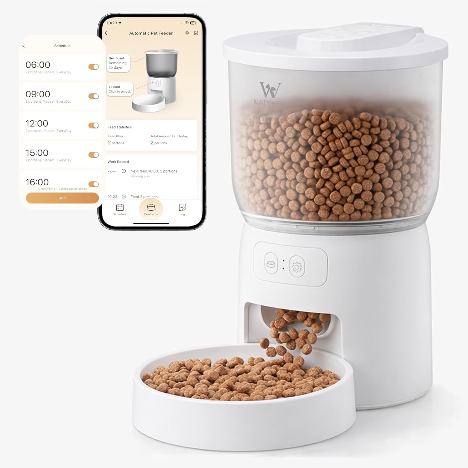 Automatic Pet Feeder with Timed Dry Food Dispenser