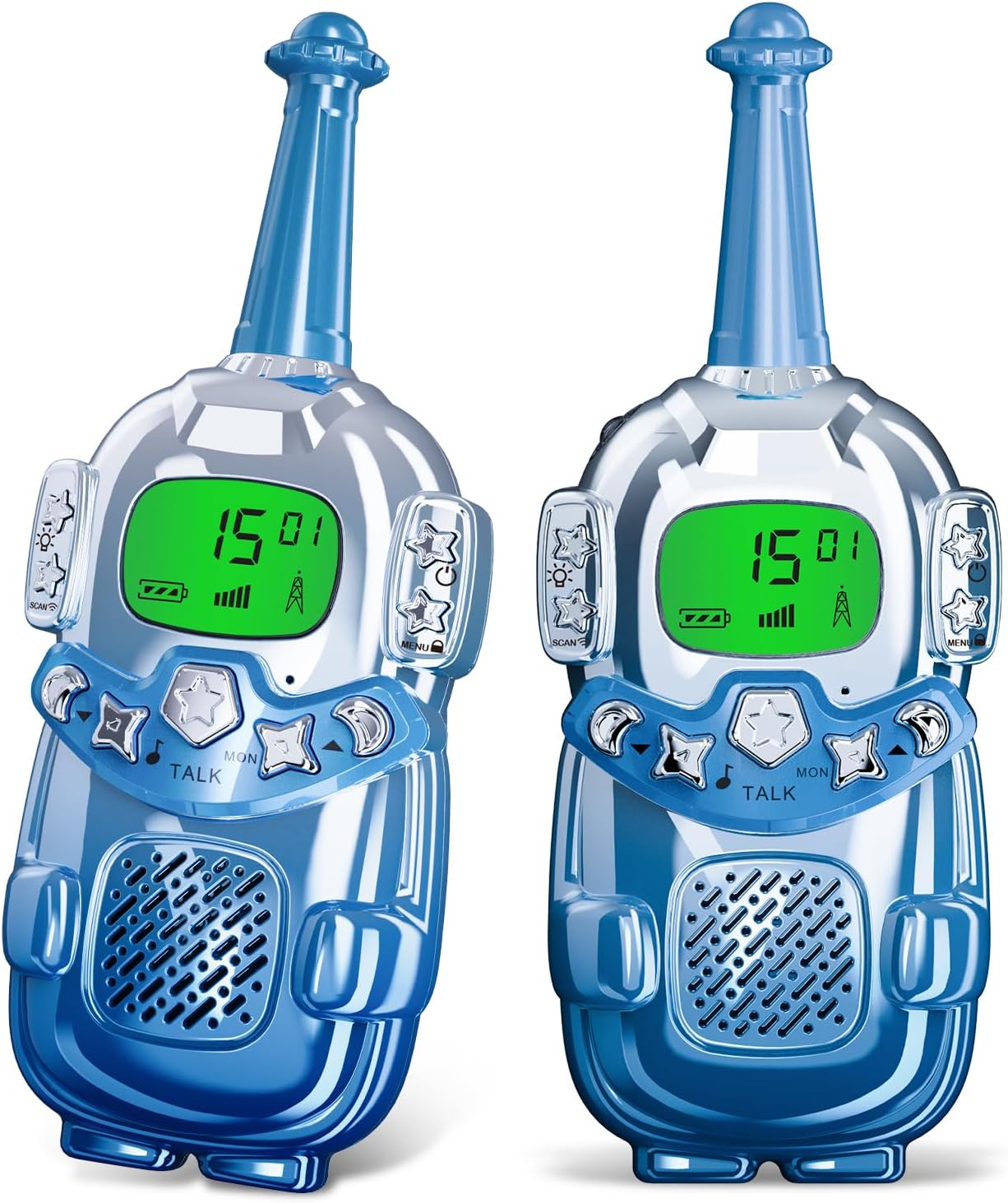 Kids Walkie Talkies 2 Pack with LCD Flashlight
