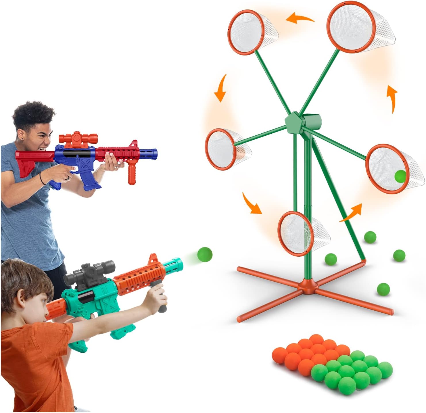 Shooting Game Set with Moving Target & Foam Balls