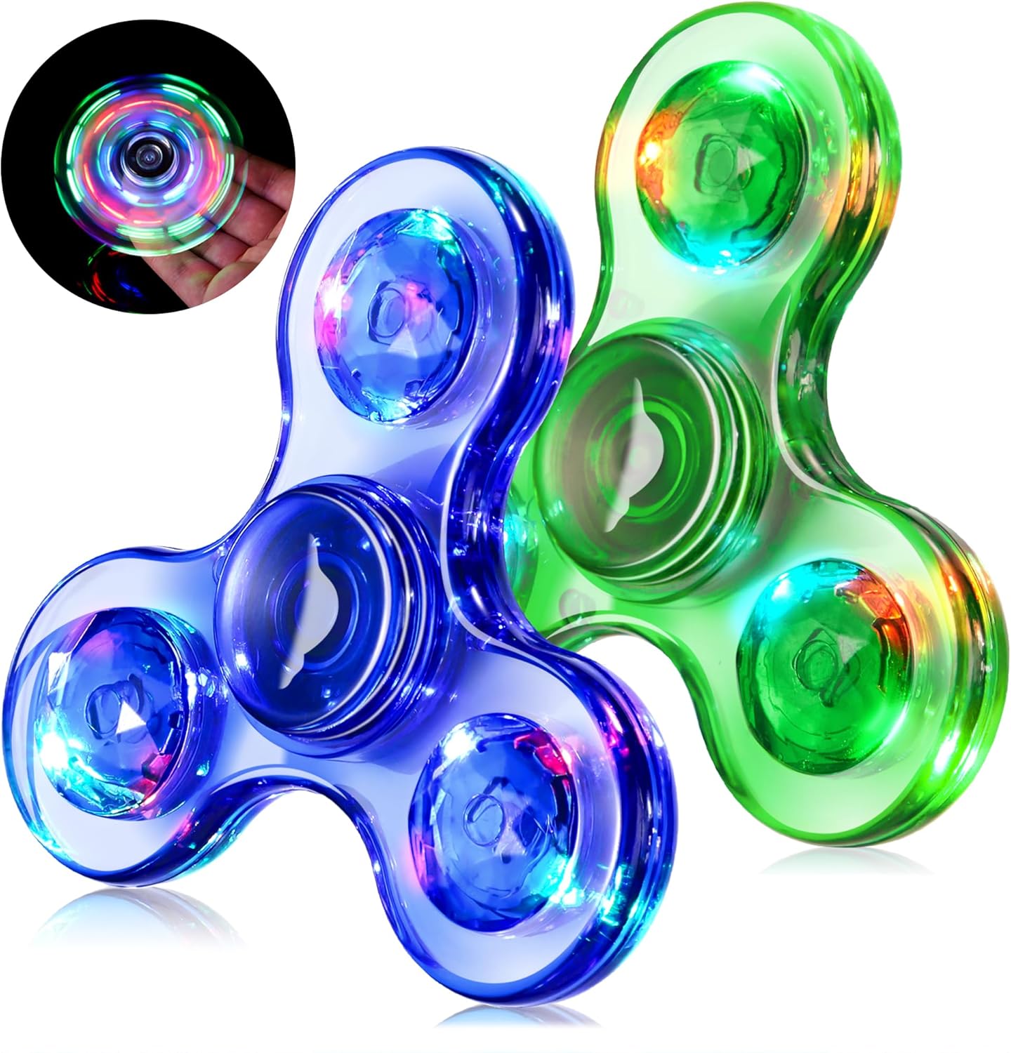 LED Light Fidget Spinner Set 2 Pieces