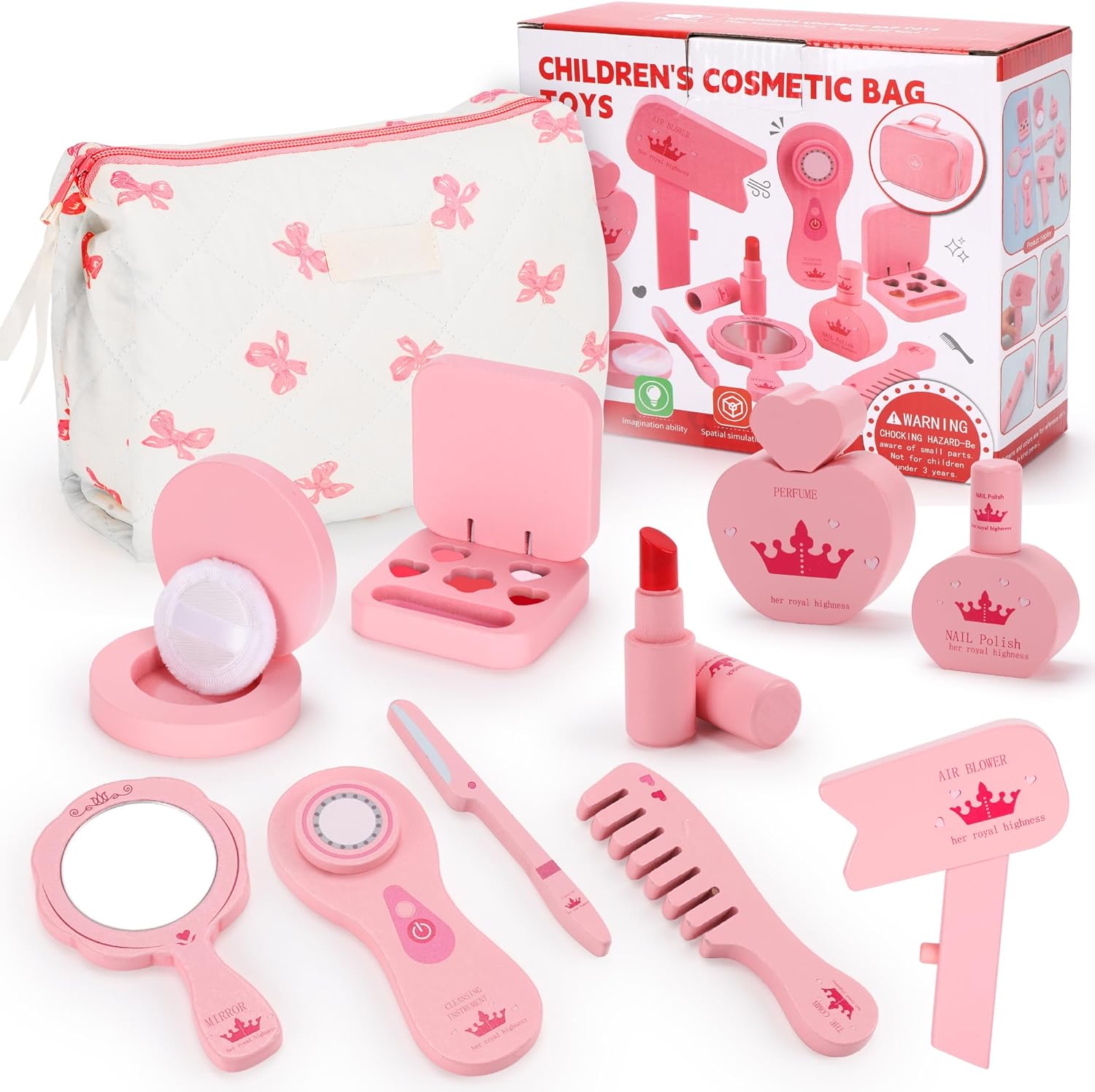 Wooden Pretend Makeup Toy Set for Kids