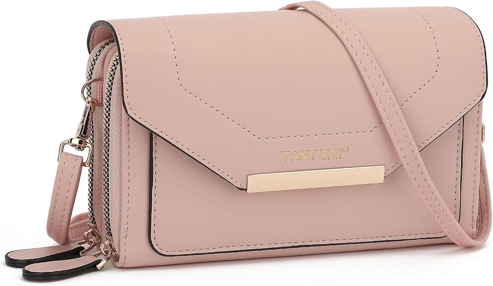 Small Vegan Leather Crossbody Phone Wallet Bag for Women
