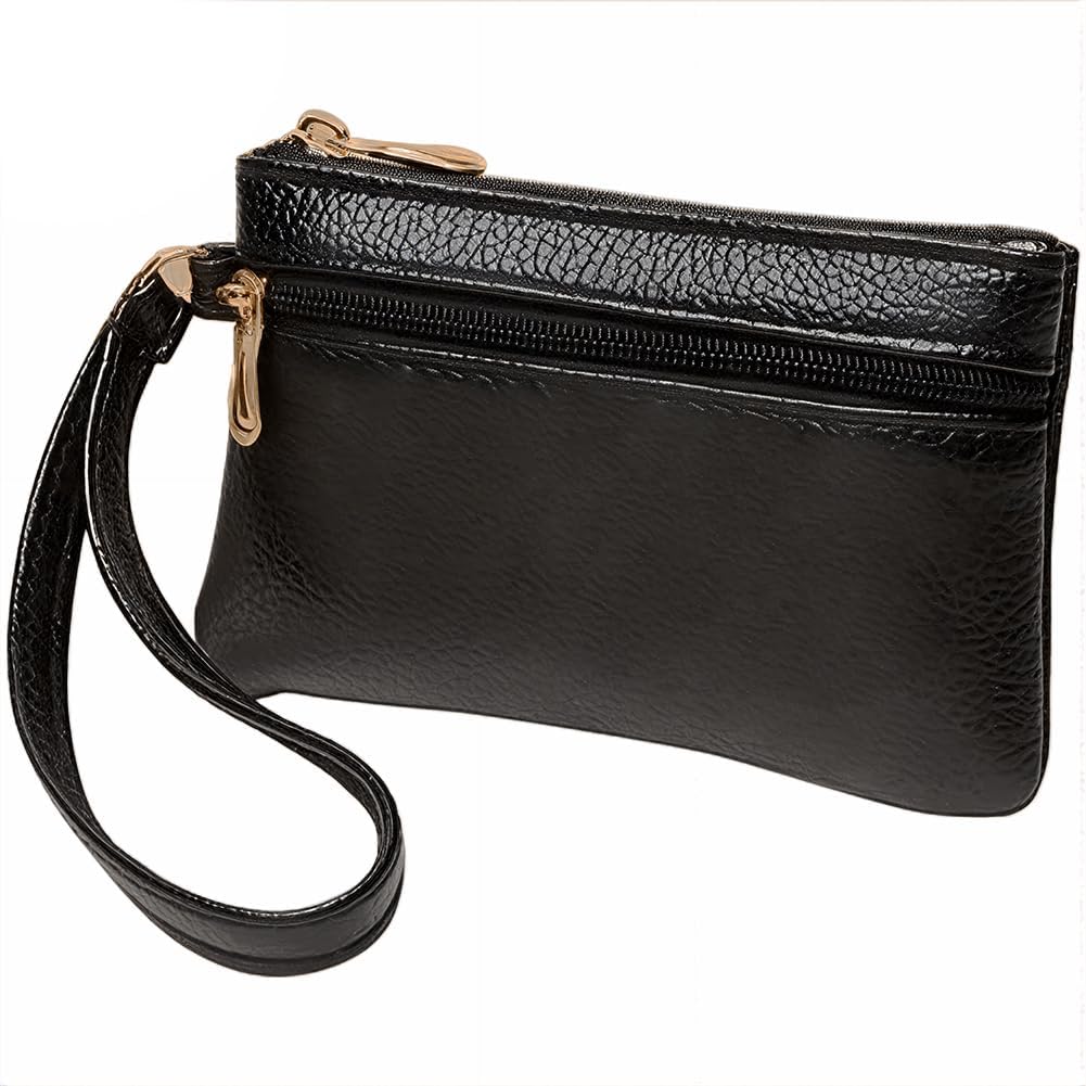 Wristlet Coin Pouch Wallet with Strap Zipper Organizer