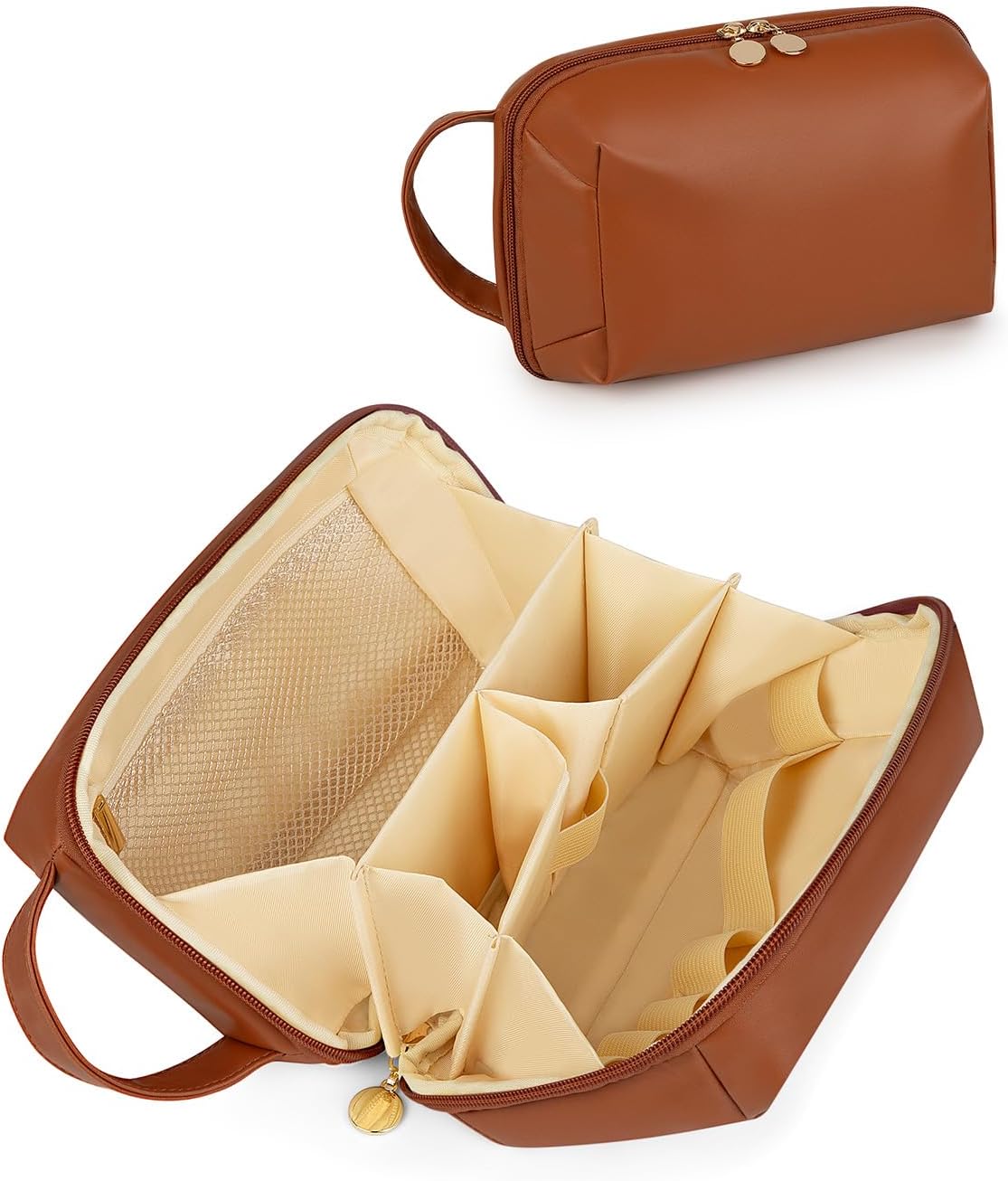 Travel PU Leather Cosmetic Organizer Bag Medium