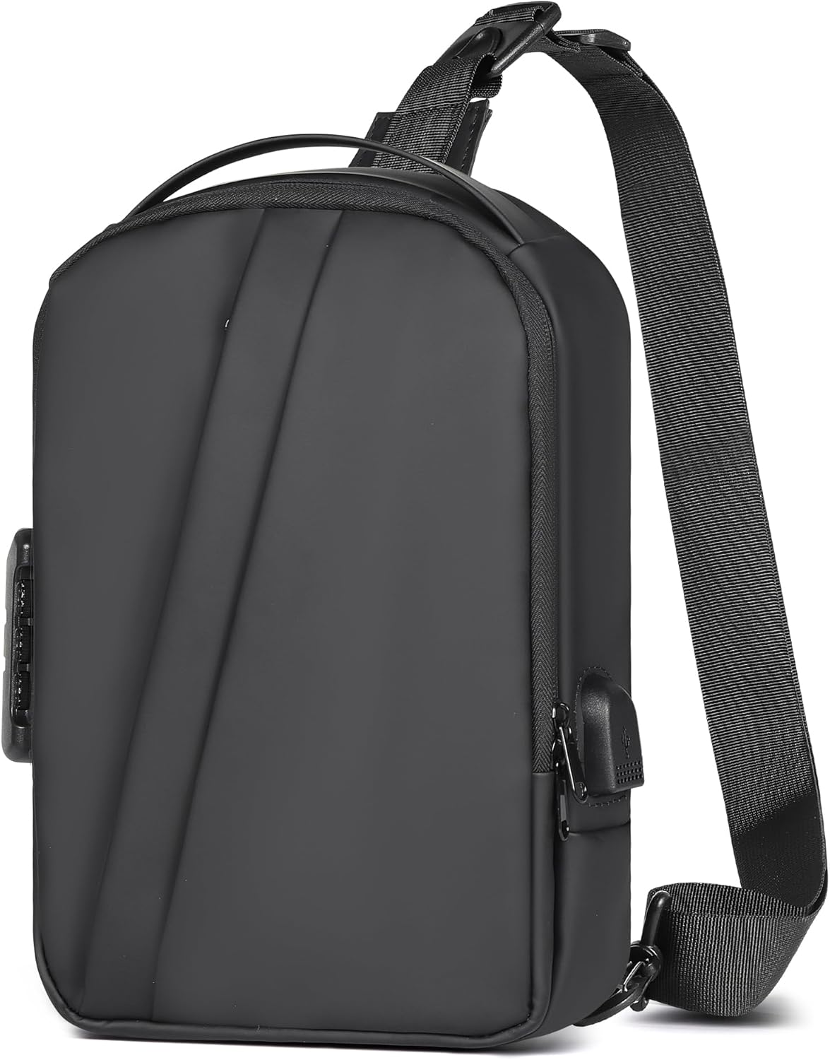 Anti-Theft Crossbody Sling Bag for Men with USB Port