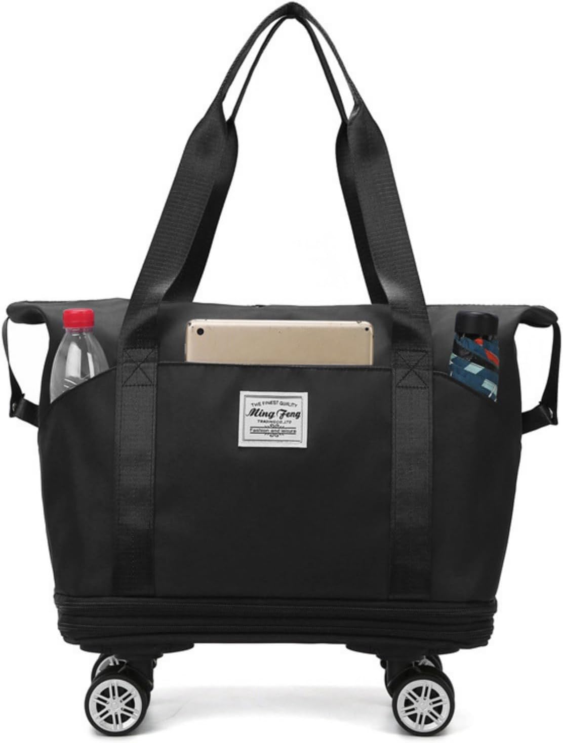Expandable Rolling Travel Duffle Bag with Wheels, Waterproof, Wet Pocket