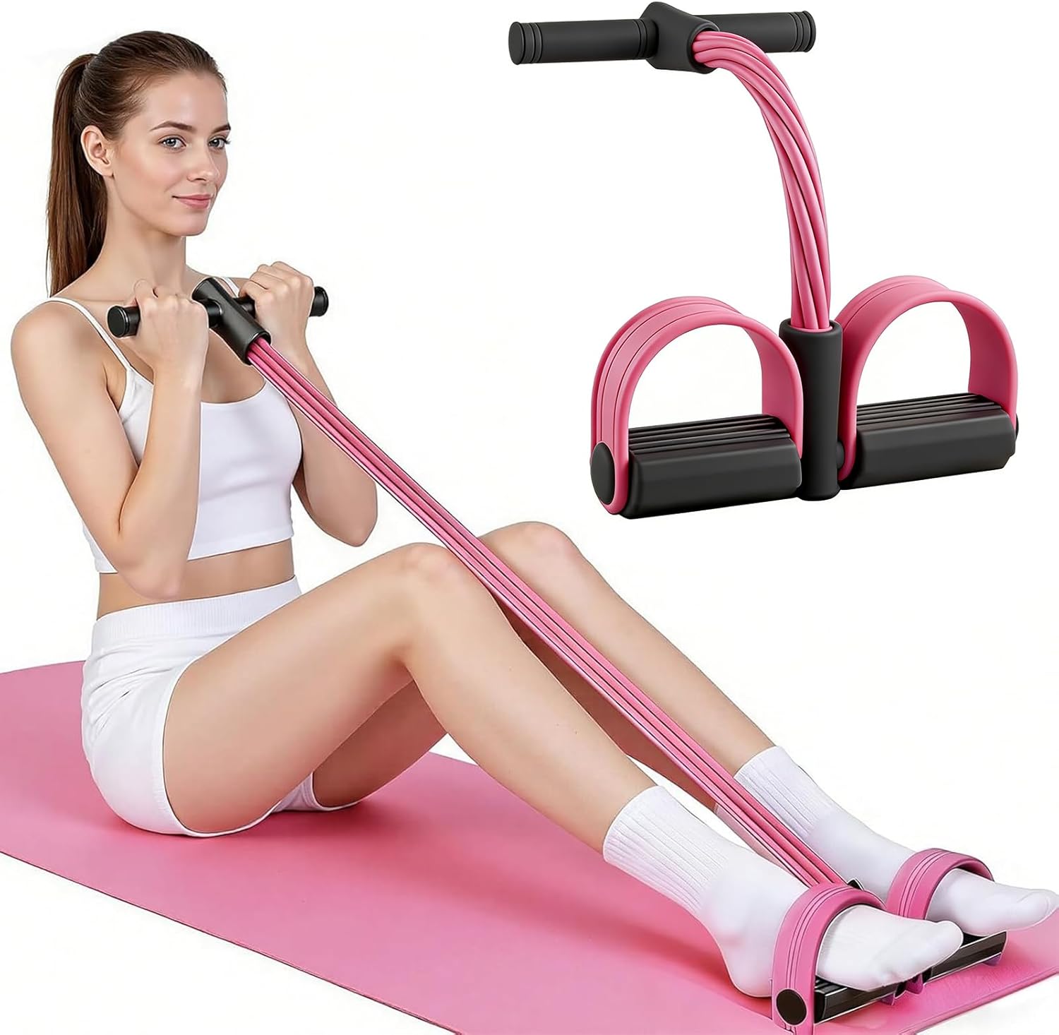 6 Tube Pedal Resistance Band with Handles