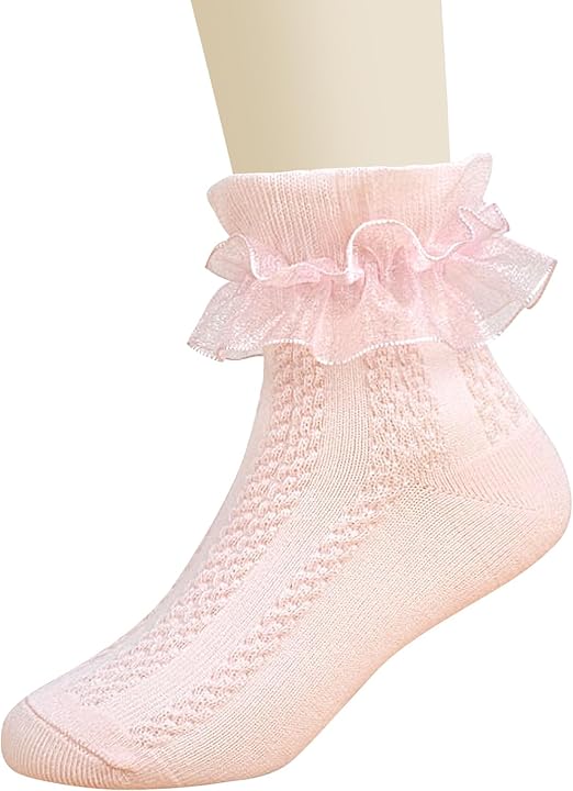 Girls Ruffle Cotton Lace Dress Socks