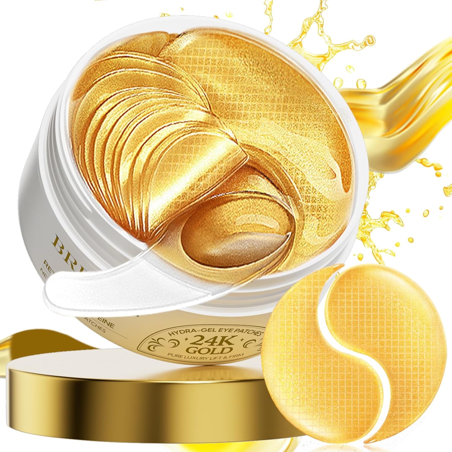 60 Pcs, Retinol & Caffeine Under Eye Patches for Reduce Fine Lines & Wrinkles