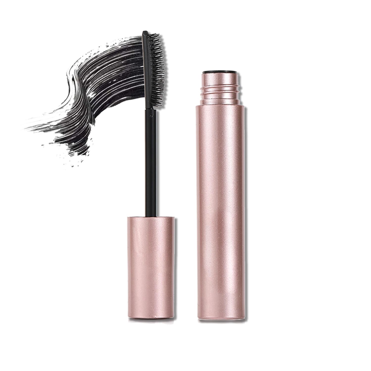 Black Waterproof Lengthening Volumizing Mascara with Curved Brush