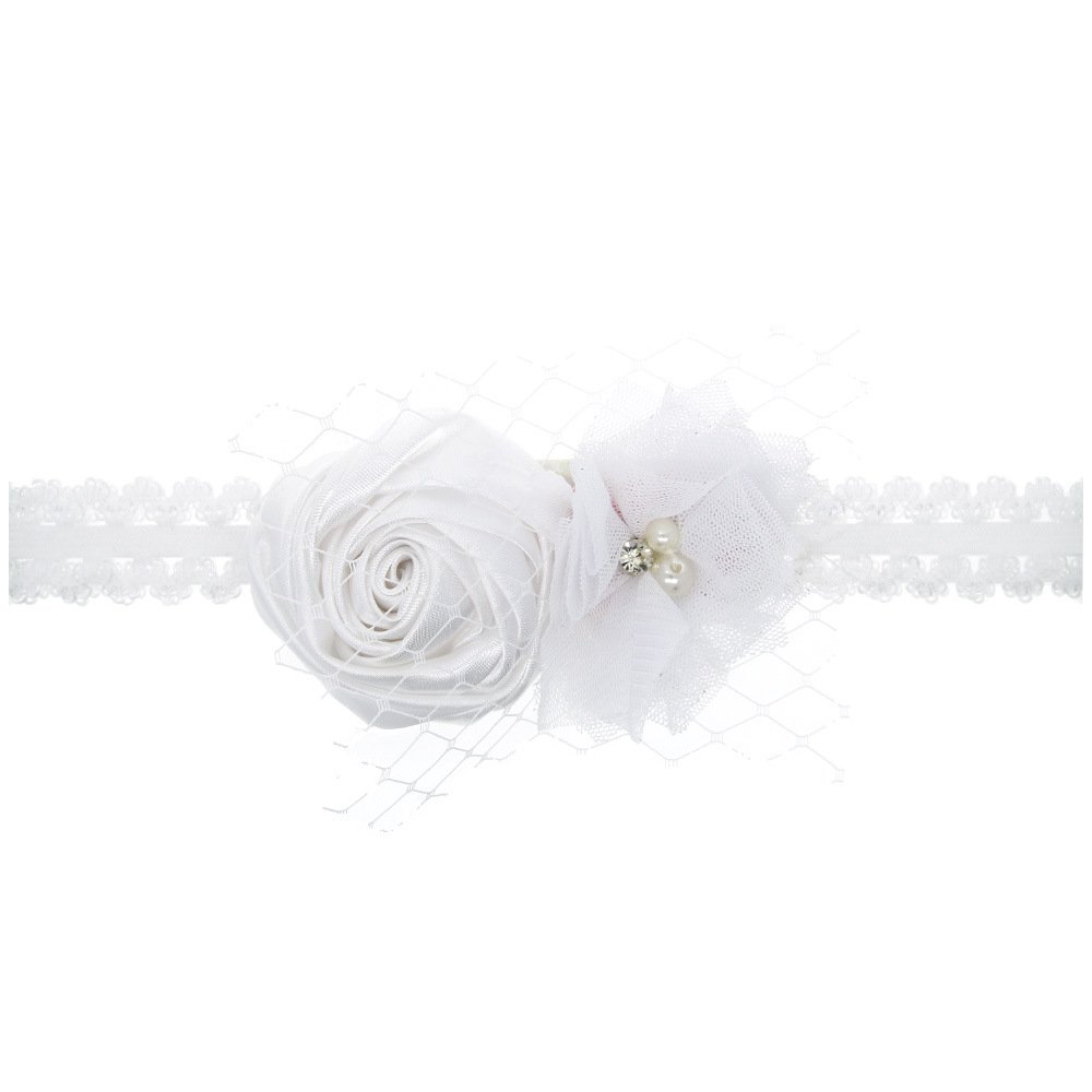 Baby Christening Lace Bow Headband Hair Band