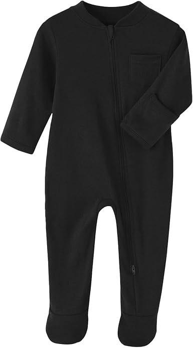 Baby Cotton Zip Front Footed Sleeper Pajamas 0–12 Months