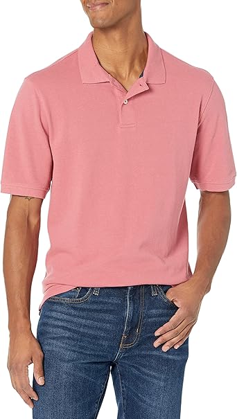 Men's Regular-Fit Short Sleeve Cotton Pique Polo Shirt