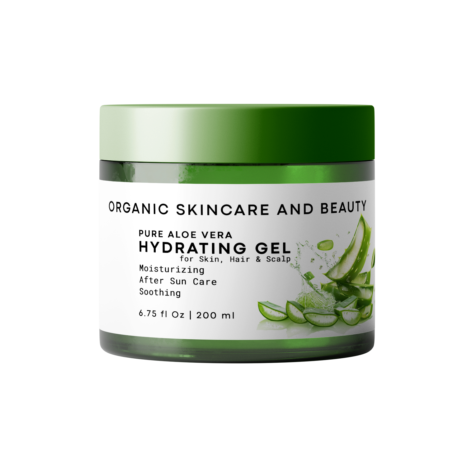 Pure Aloe Vera Hydrating Gel for Skin Hair and Scalp