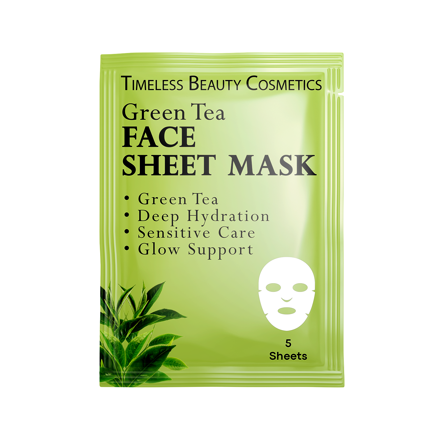 Green Tea Face Sheet Mask 5 Sheet Pack
