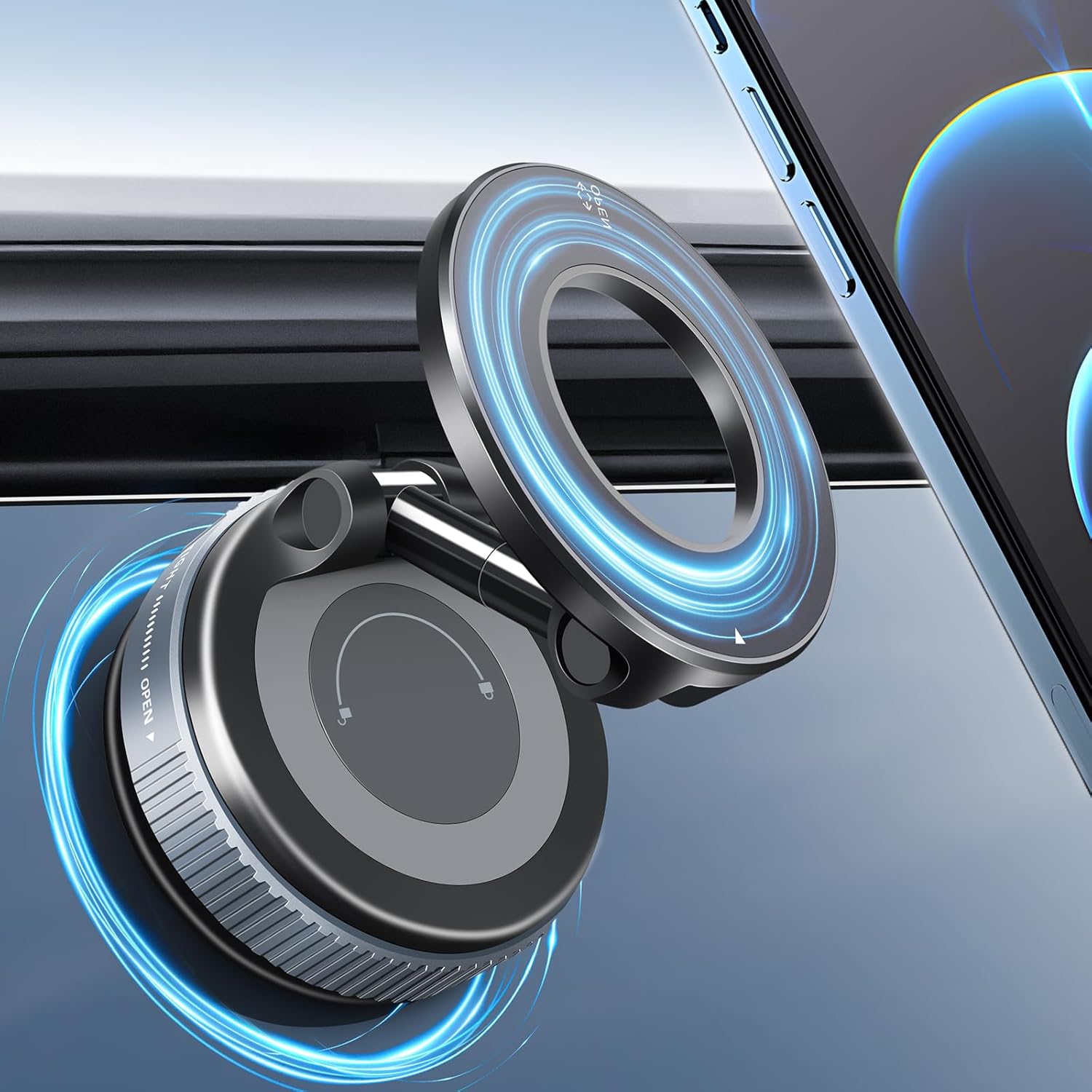 Magnetic Vacuum Suction Phone Mount