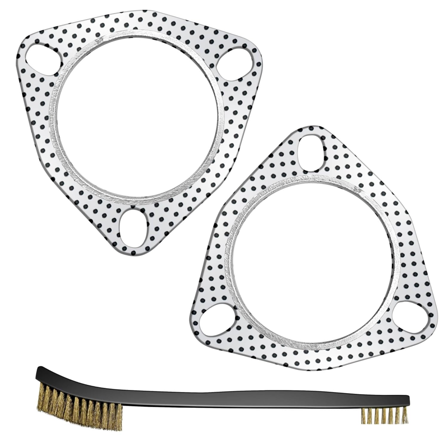 2.5 Inch 3-Bolt Exhaust Pipe Flange Gasket Set