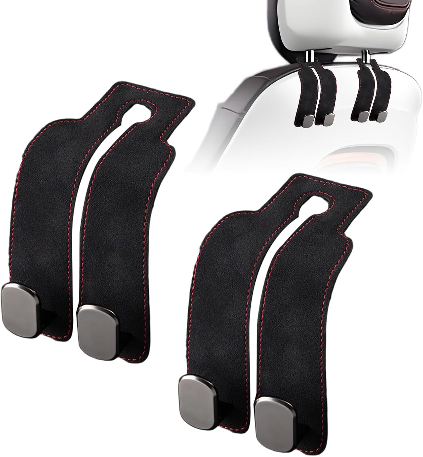 Car headrest storage hook organizer 2 pack