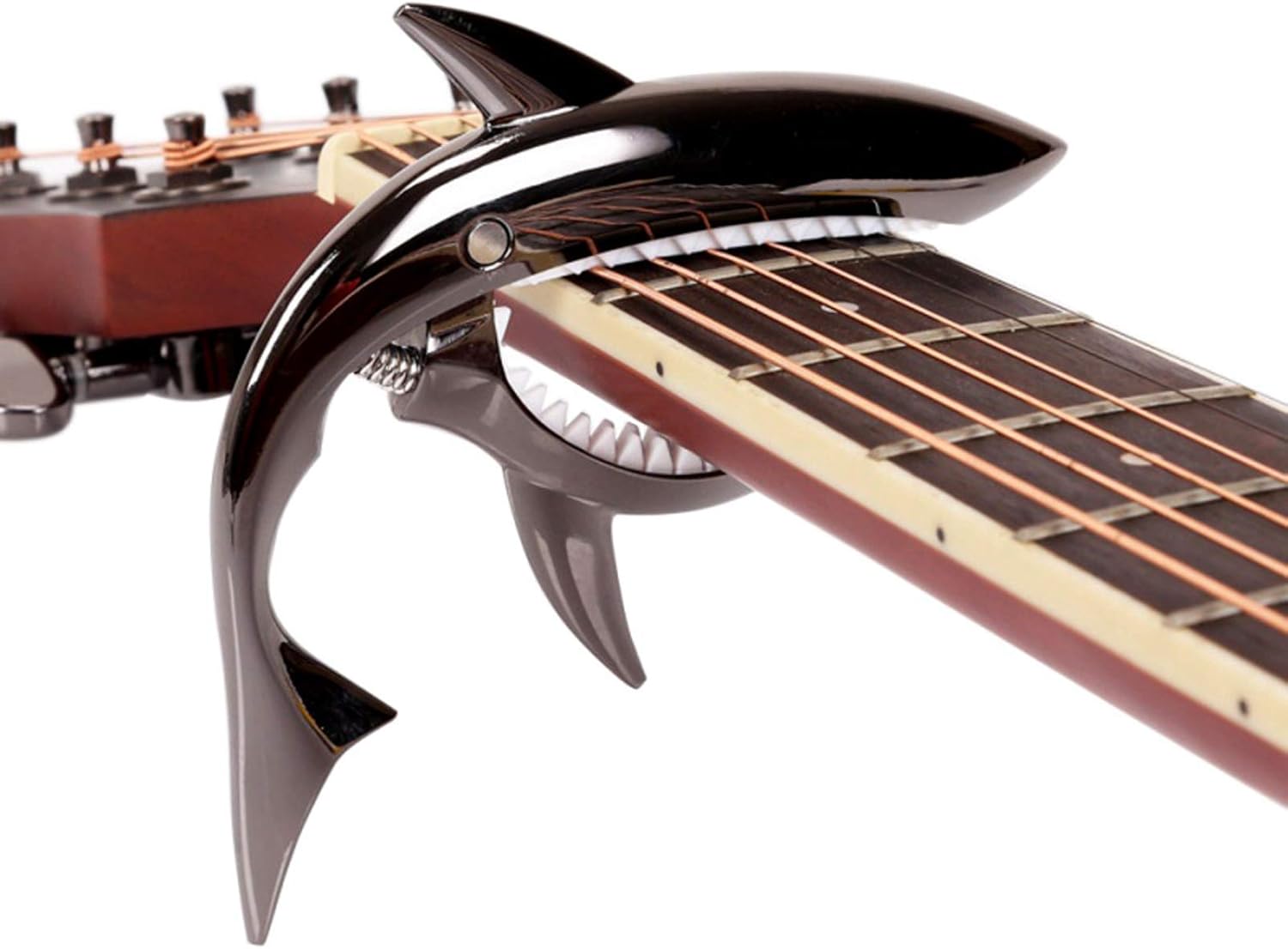 Zinc Alloy Spring Guitar Capo with Silicone Grip