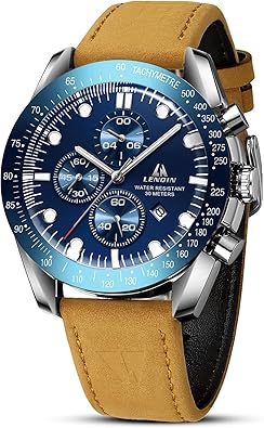 Men Analog Quartz Leather Strap Business Casual Watch