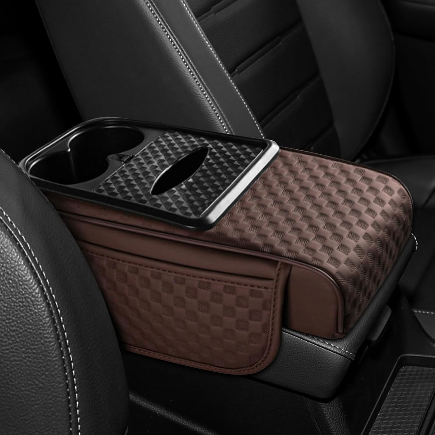Car Center Console Armrest Cushion Pad with Storage